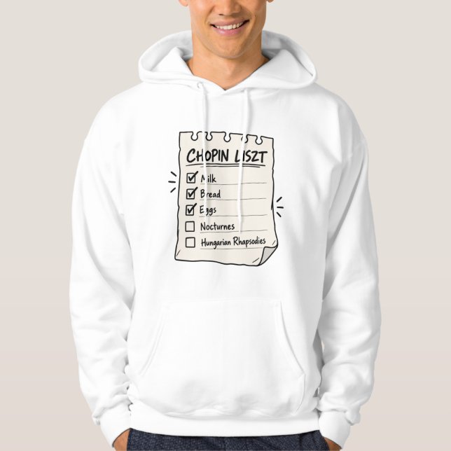 Moletom Lista de Compras Chopin Liszt (Frente)
