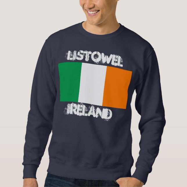 Moletom Listowel, Irlanda com pavilhão irlandês (Frente)
