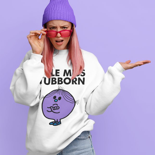 Moletom Little Miss Stubborn | Armas cruzadas (Person wearing sweater)