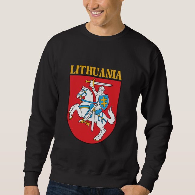 Moletom Lituânia Emblem, lituano, Lituânia (Frente)