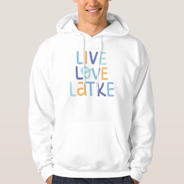 Moletom Live Love Latke Hanukkah Design (Frente)