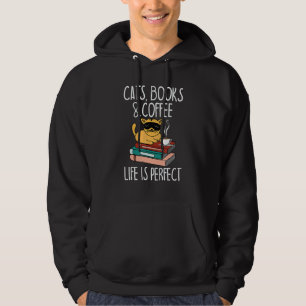 Moletom Livros de Gatos Café Gosta É Perfeito Leitura & A