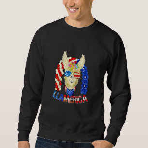 Moletom Llama Americana Llamerica Usa Patriótica 4 De Julh