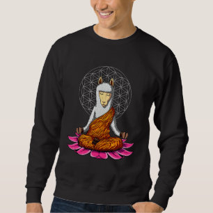 Moletom Llama Buda Yoga Alpaca Meditação Zen Namaste Fl