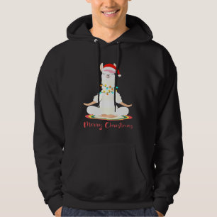 Moletom Llama Feliz Natal Llama Yoga Luz Feliz Nata