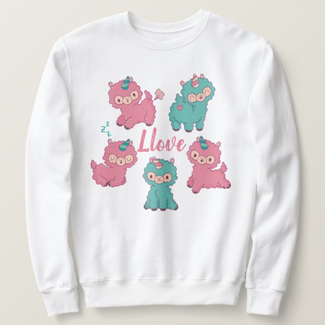 Moletom Llama Love Sweatshirt (Frente do Design)