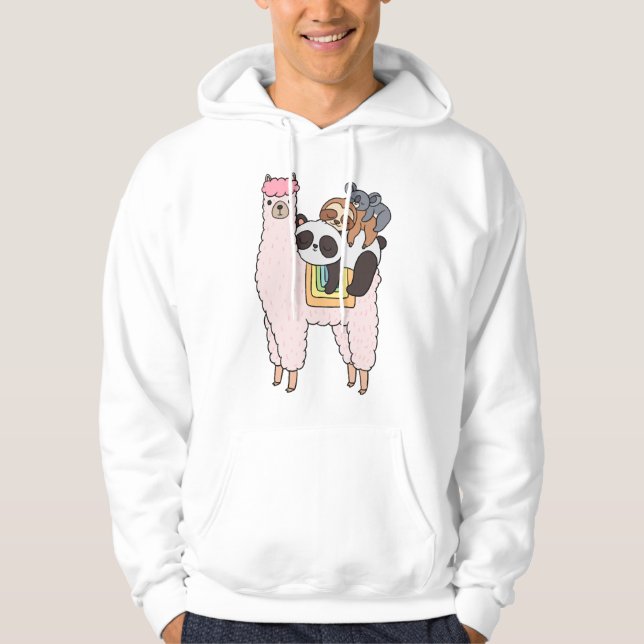 Moletom Llama Panda Sloth Koala Sdormindo (Frente)