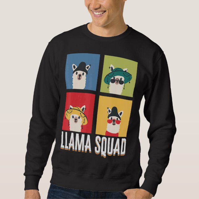 Moletom Llama Squad Animal Cute Hat Lama (Frente)