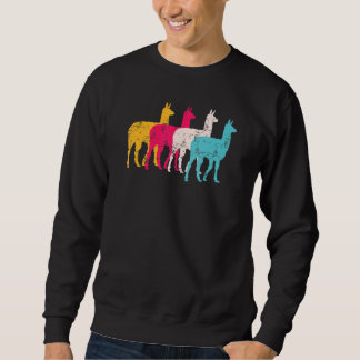 Moletom Llama Vintage Retro Para Meninos Meninas Crianças 