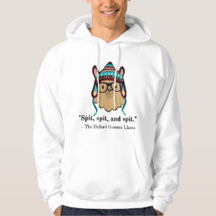 Moletom llama vírgula de Oxford nerd da gramática texto pr