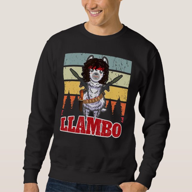 Moletom Llambo Militar Llama Comando Hilarious Presente (Frente)