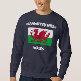 Moletom Llanwrtyd Wells, País de Gales com bandeira galesa