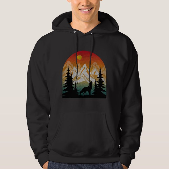 Moletom Lobo da Natureza Vintage (Frente)