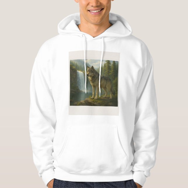 Moletom Lobo místico de hoodie (Frente)
