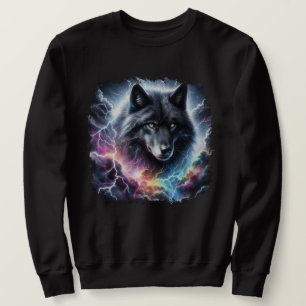 Moletom Lobo Negro com Relâmpago