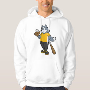 Moletom Lobo no Baseball com bastão de beisebol