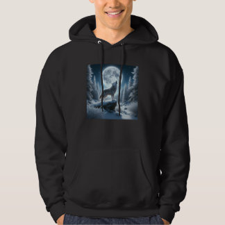Moletom Lobo Uivando No Inverno