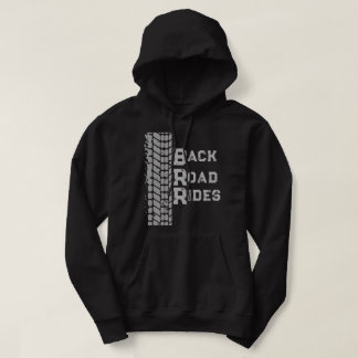 Moletom Logotipo "Back Road Rides" com Faixa de Pneus