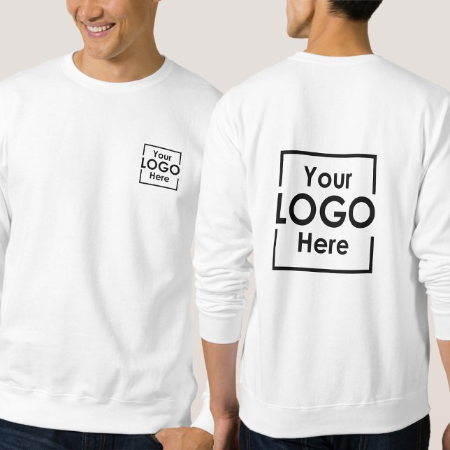 Moletom Logotipo de empresa personalizado simples Parte fr (Simple Personalized Business Logo Front Back Sweatshirt)