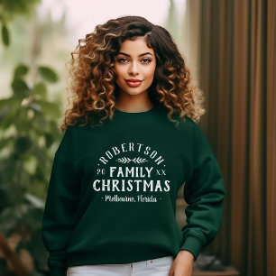Moletom Logotipo de Natal da Família Personalizada Moderna