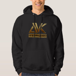 MOLETOM LOGOTIPO DOURADO DO HOODIE PRETO DO DVK LOGO 2