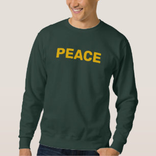 Moletom Logotipo Dourado PEACE verde