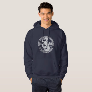 Moletom Logotipo encapuçado do branco da camisola de DMV