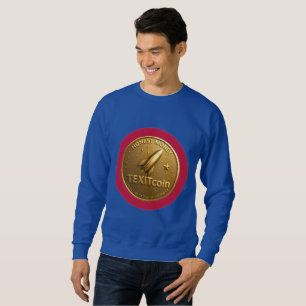Moletom Logotipo Oficial da TexitCoin no Verso Moeda na Fr