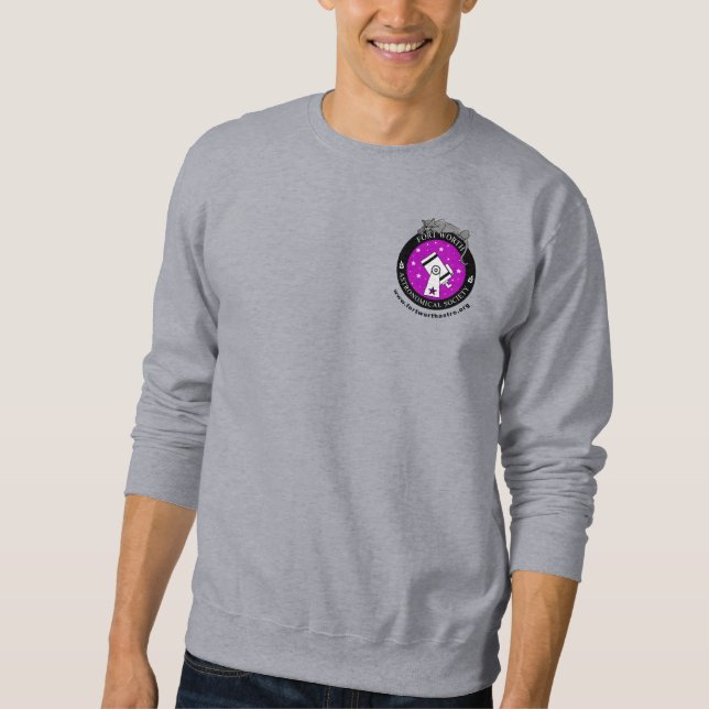 Moletom Logotipo oficial de Cinza de camisola doce, de uso (Frente)