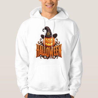 Moletom Logotipo Premium de Abóbora de Halloween 3D com Ch