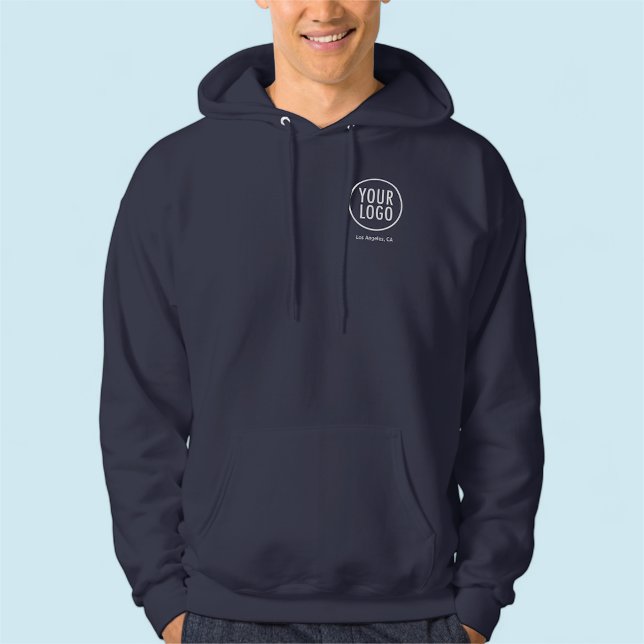 Moletom Logotipo S a 3XL da Companhia Personalizada de Hoo (MISOOK Men’s Navy Blue Hoodie with Logo)