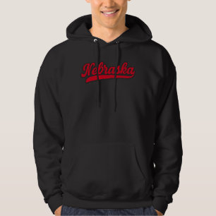 Moletom Logotipo Script do Nebraska   Orgulho de Estado Ve