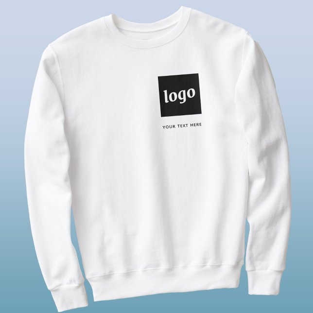 Moletom Logotipo simples e Promocional de texto para empre (Logo and custom text business promotional sweatshirt)