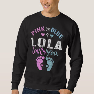Moletom Lola rosa ou azul ama vovó para vovô