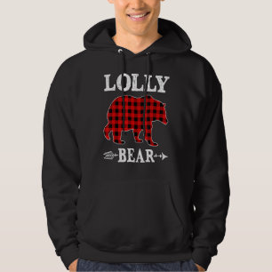 Moletom Lolly Bear Christmas Pajama Red Xadrez Buffalo Fam