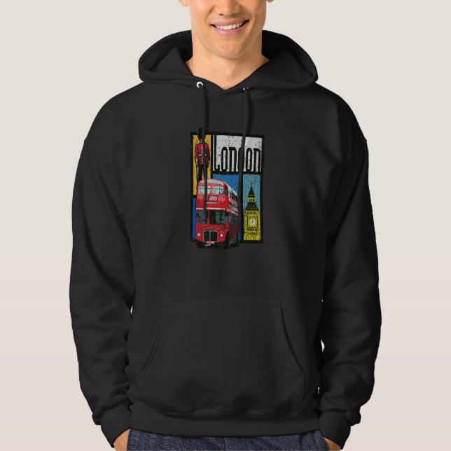 Moletom London England Big Ben Double Decker Guarda Queens (Frente)