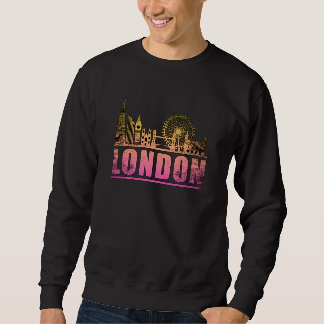 Moletom London England City Skyline Cityscape Funny Gift (Frente)