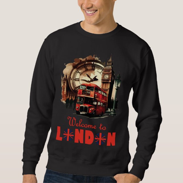 Moletom London England Souvenir Tourist For Men Women Kids (Frente)