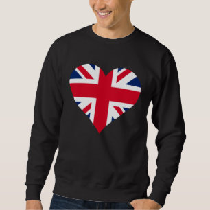 Moletom Londres Reino Unido Bandeira Coração Reino Unido