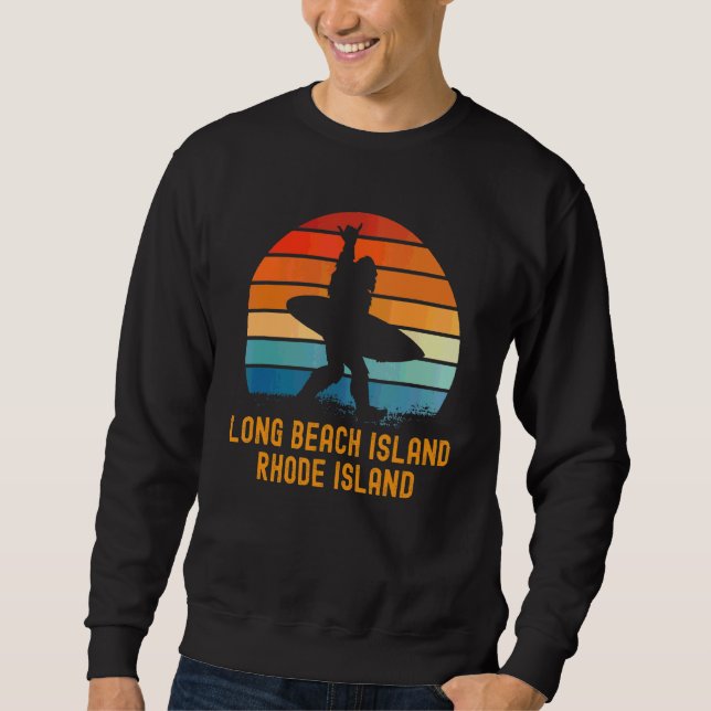 Moletom Long Beach Island Rhode Island Sasquatch Souvenir (Frente)
