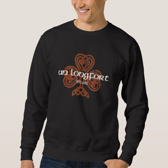 Moletom Longfort Longford Ireland Celtic Shamrock Vinta (Frente)