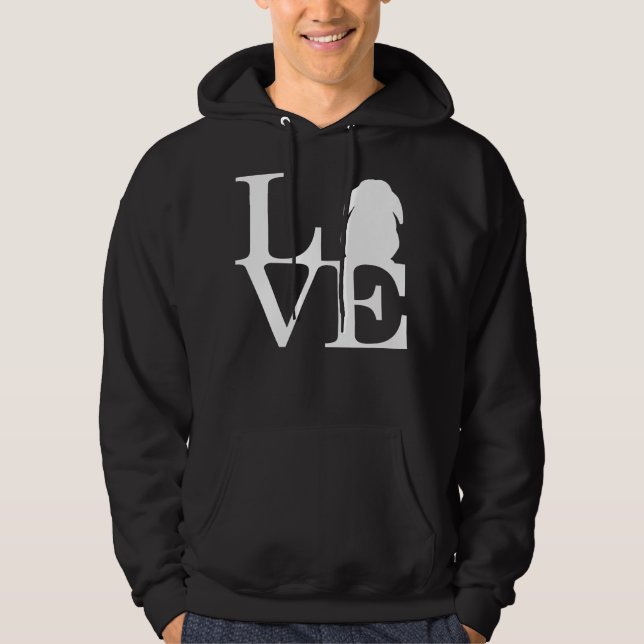Moletom Lop Rabbit Lover I Love Bunnies Graphic (Frente)