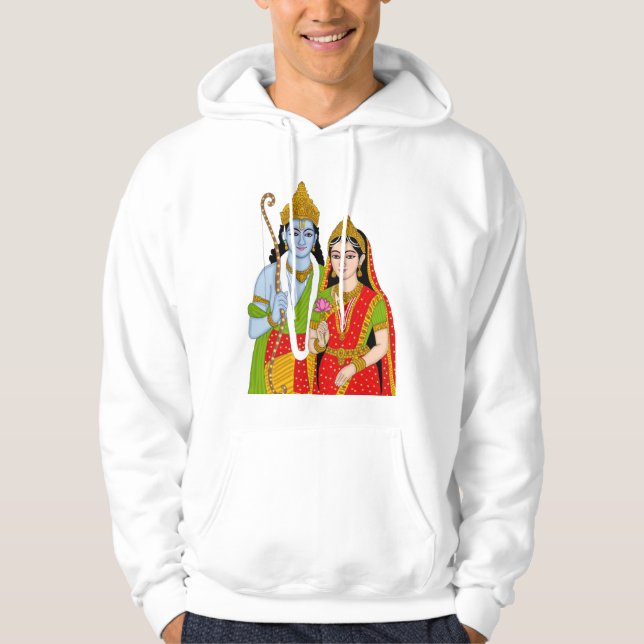 Moletom Lord Sitaram Hoodie – Spiritual Wear for Devotees (Frente)