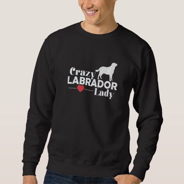 Moletom Louca Dama de Cachorro Labrador (Frente)