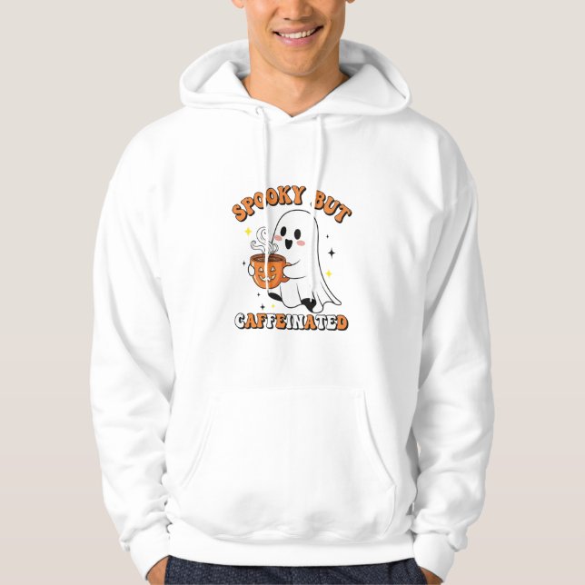 Moletom Louco Mas Cafeinado Ghost Design Hoodies (Frente)