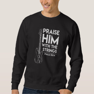 Moletom Louvado Com Cordas De Violão Cristão Psalm 150