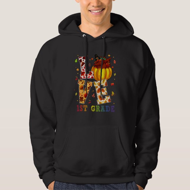 Moletom Love 1rua Grade Happy Fall Y'all Autumn Para Profe (Frente)