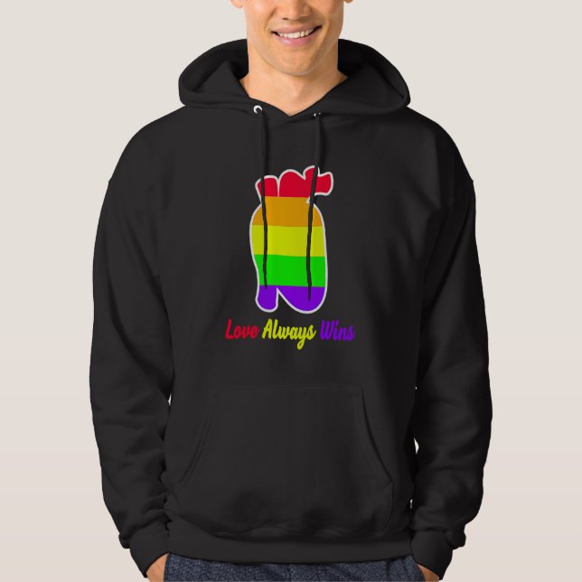 Moletom Love Always wins national equality LGBT LGBTQ Prid (Frente)