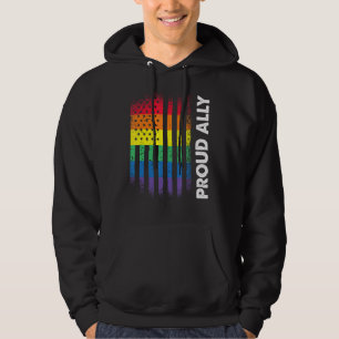 Moletom Love America Flag Rainbow Proud Ally Lgbtq Lgbt Pr