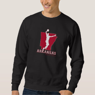 Moletom Love Arkansan Hoops Fan State Silhouette